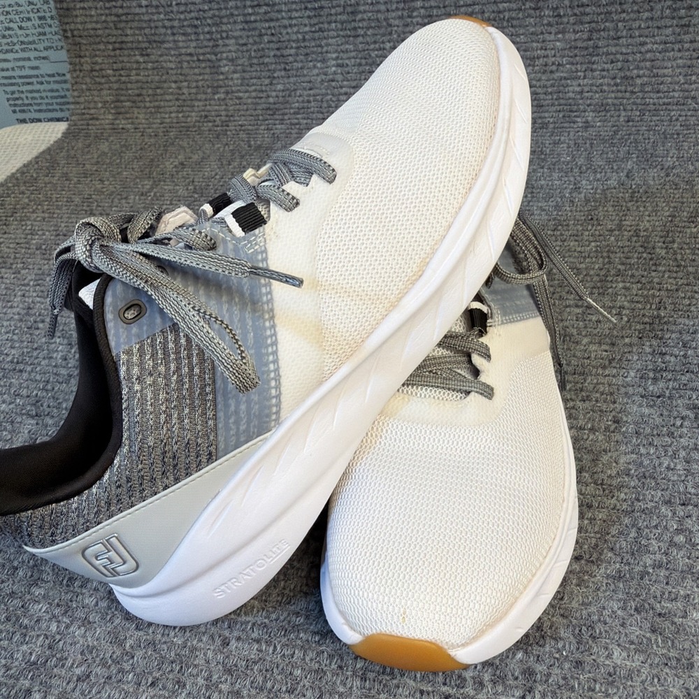 FootJoy Flex Stratolite Spike less Golf Shoes 95746 GrayWhiteUSWomen's Size 8.5M